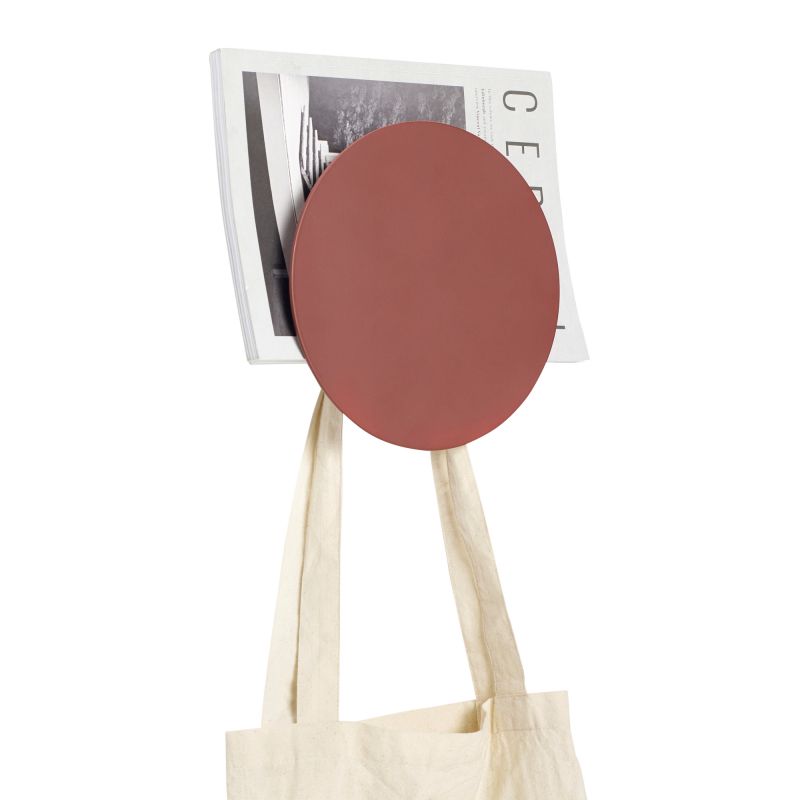 Red Metal Knob Magazine Holder Hübsch Interior SINGLE PIECES